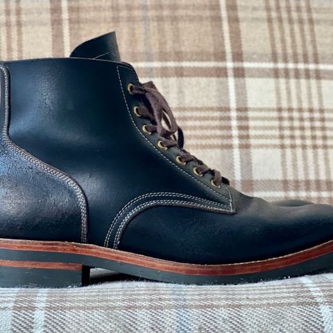 View photo of Sagara Boondocker in Horween Black Waxed Flesh