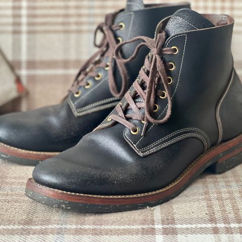 View photo of Sagara Boondocker in Horween Black Waxed Flesh