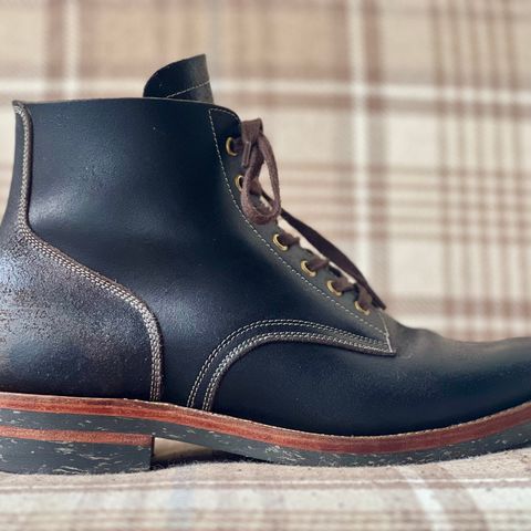 View photo of Sagara Boondocker in Horween Black Waxed Flesh