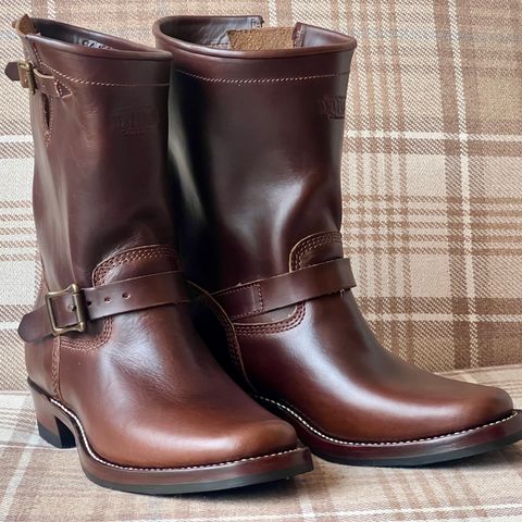 View photo of Willie's Handmade Boots Engineer in Horween Brown Chromexcel