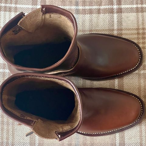 View photo of Willie's Handmade Boots Engineer in Horween Brown Chromexcel