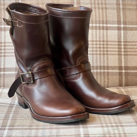 View photo of Willie's Handmade Boots Engineer in Horween Brown Chromexcel