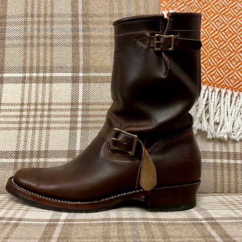 View photo of Willie's Handmade Boots Engineer in Horween Brown Chromexcel