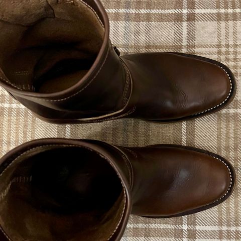 View photo of Willie's Handmade Boots Engineer in Horween Brown Chromexcel