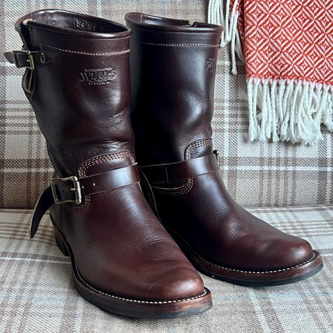 View photo of Willie's Handmade Boots Engineer in Horween Brown Chromexcel