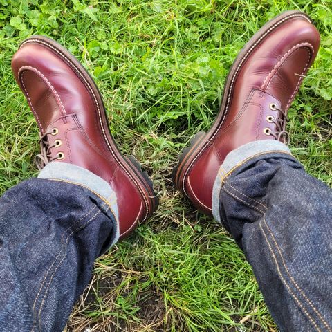 View photo of Grant Stone Brass Boot in Horween Color 8 Chromexcel