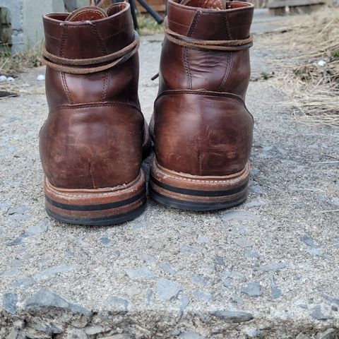 View photo of Grant Stone Diesel Boot in Horween Crimson Chromexcel