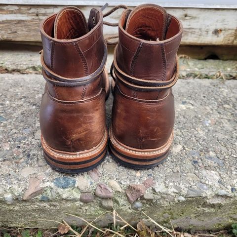 View photo of Grant Stone Diesel Boot in Horween Crimson Chromexcel