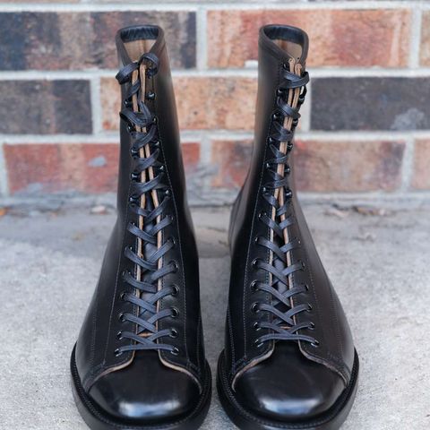 Clinch Gary Boots in Black Overdyed Horsebutt