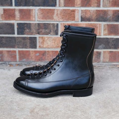 Clinch Gary Boots in Black Overdyed Horsebutt