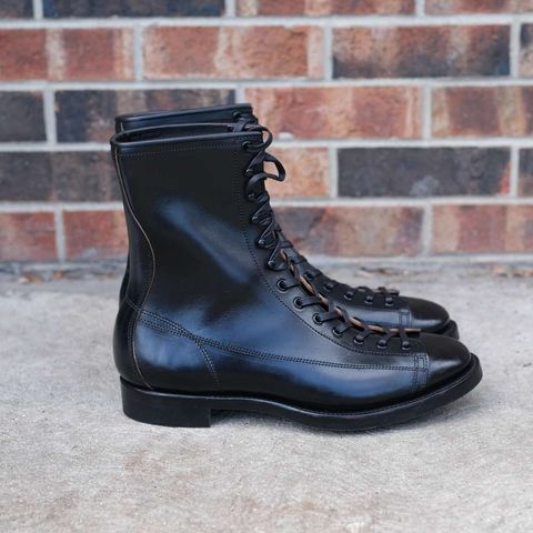 Clinch Gary Boots in Black Overdyed Horsebutt