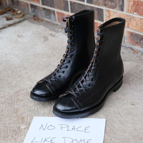 Clinch Gary Boots in Black Overdyed Horsebutt