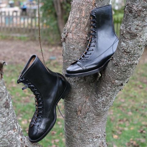 Clinch Gary Boots in Black Overdyed Horsebutt