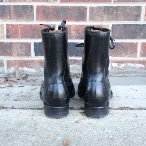 Clinch Gary Boots in Black Overdyed Horsebutt