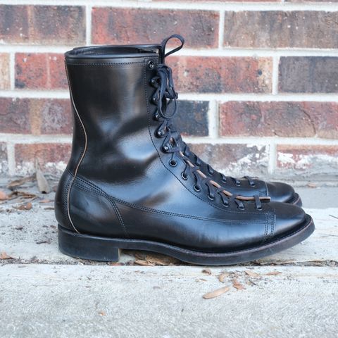 Clinch Gary Boots in Black Overdyed Horsebutt