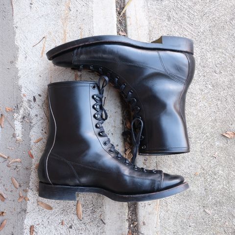 Clinch Gary Boots in Black Overdyed Horsebutt