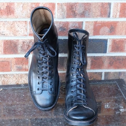 Clinch Gary Boots in Black Overdyed Horsebutt