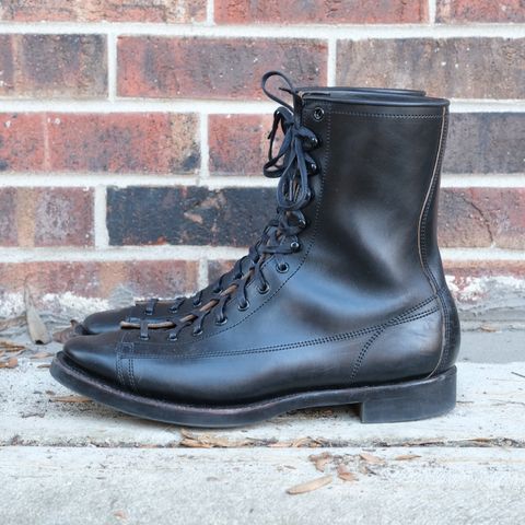 Clinch Gary Boots in Black Overdyed Horsebutt