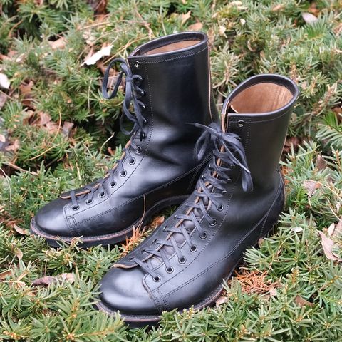 Clinch Gary Boots in Black Overdyed Horsebutt
