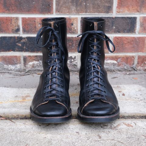 Clinch Gary Boots in Black Overdyed Horsebutt