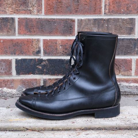 Clinch Gary Boots in Black Overdyed Horsebutt