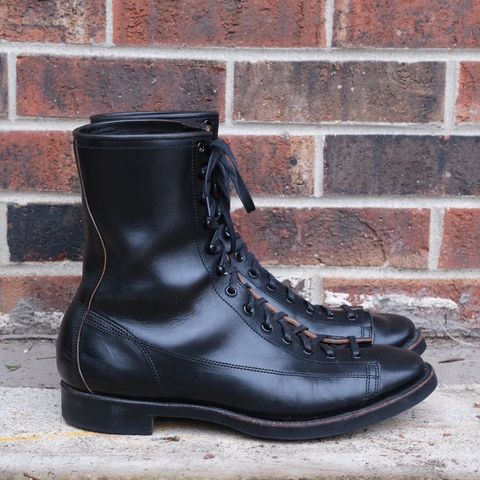 Clinch Gary Boots in Black Overdyed Horsebutt