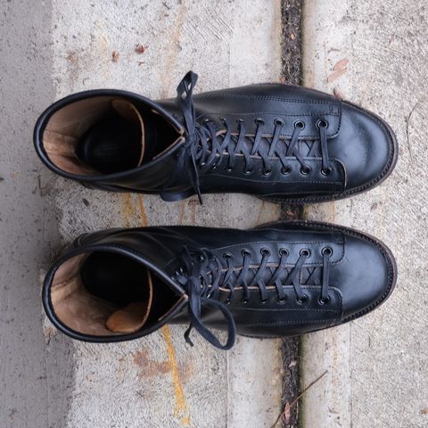 Clinch Gary Boots in Black Overdyed Horsebutt