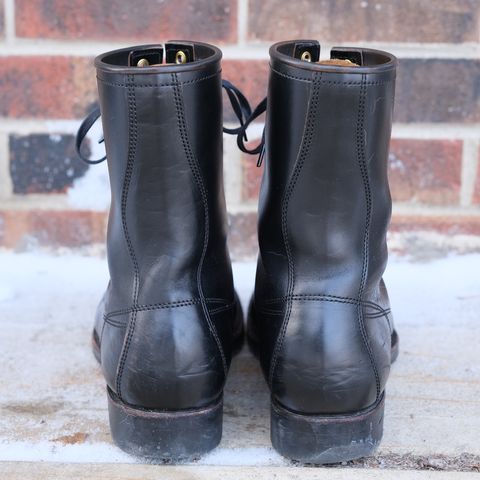 Clinch Gary Boots in Black Overdyed Horsebutt