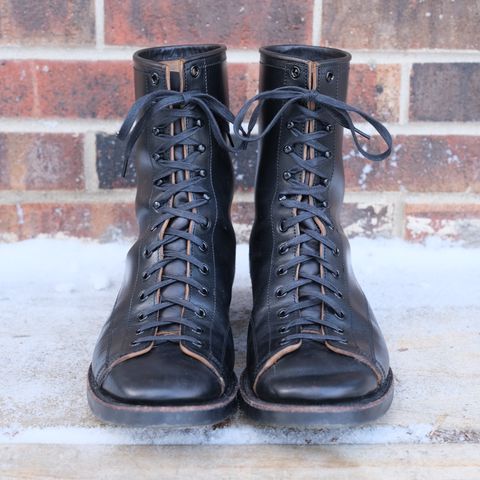 Clinch Gary Boots in Black Overdyed Horsebutt