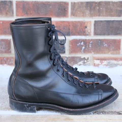 Clinch Gary Boots in Black Overdyed Horsebutt