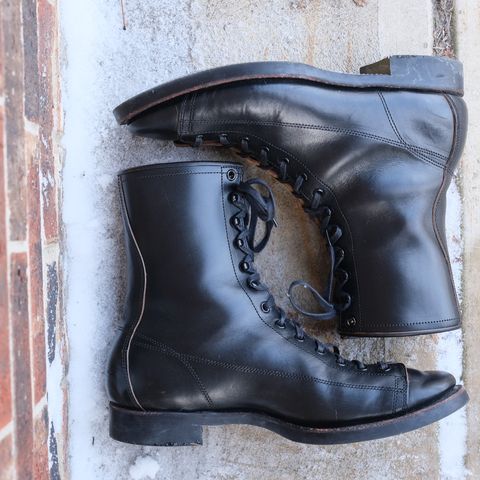 Clinch Gary Boots in Black Overdyed Horsebutt