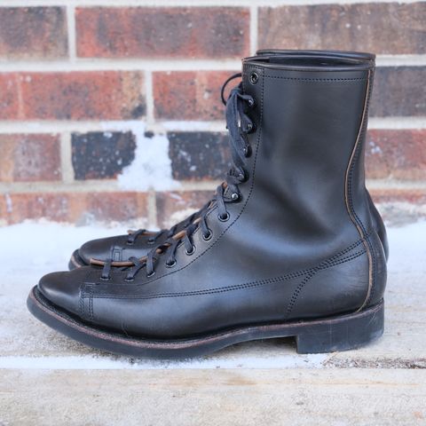 Clinch Gary Boots in Black Overdyed Horsebutt