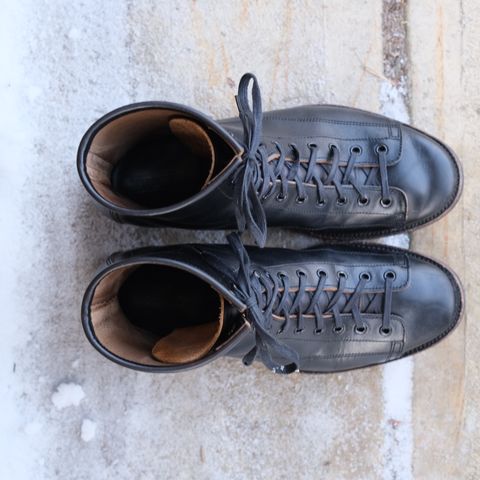 Clinch Gary Boots in Black Overdyed Horsebutt