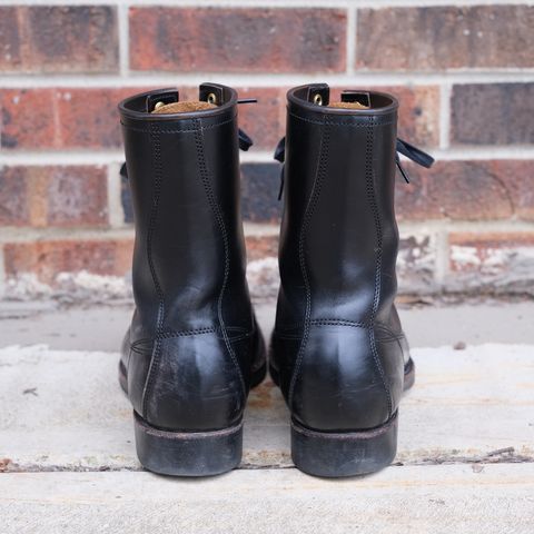 Clinch Gary Boots in Black Overdyed Horsebutt