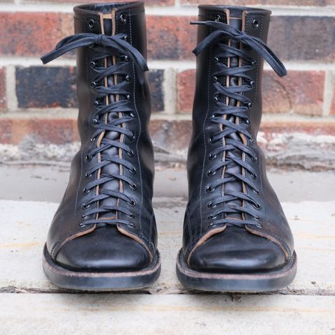 Clinch Gary Boots in Black Overdyed Horsebutt