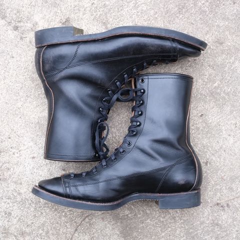 Clinch Gary Boots in Black Overdyed Horsebutt