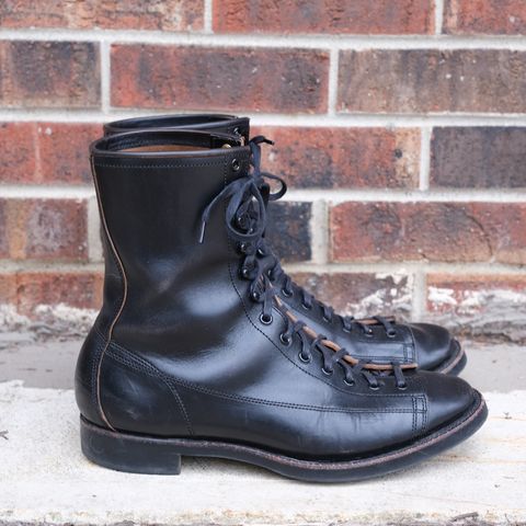 Clinch Gary Boots in Black Overdyed Horsebutt