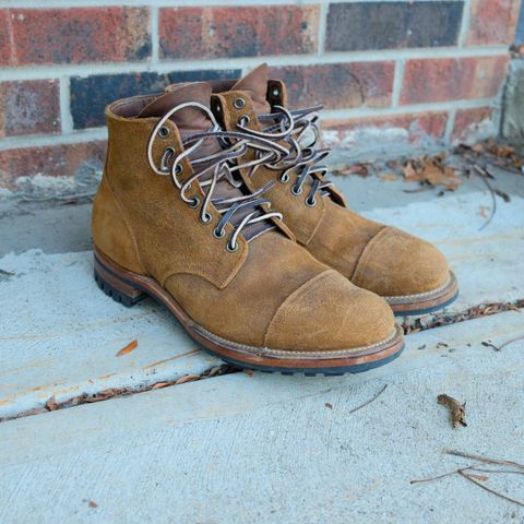 Viberg Service Boot in Horween Wheat Predator Roughout