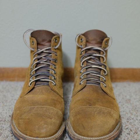 Viberg Service Boot in Horween Wheat Predator Roughout