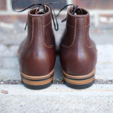 Iron Boots Devil Dog in D'Annonay Pebbled Rosewood Calf