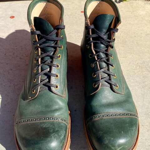 Iron Boots 5515 in Maryam Jungle Green Horsebutt