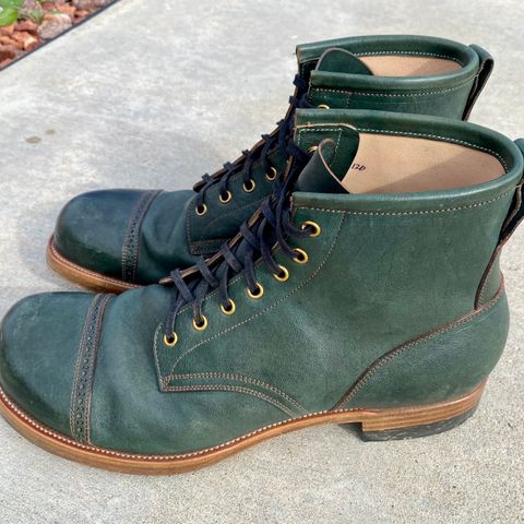 Iron Boots 5515 in Maryam Jungle Green Horsebutt