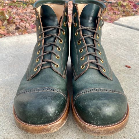 Iron Boots 5515 in Maryam Jungle Green Horsebutt