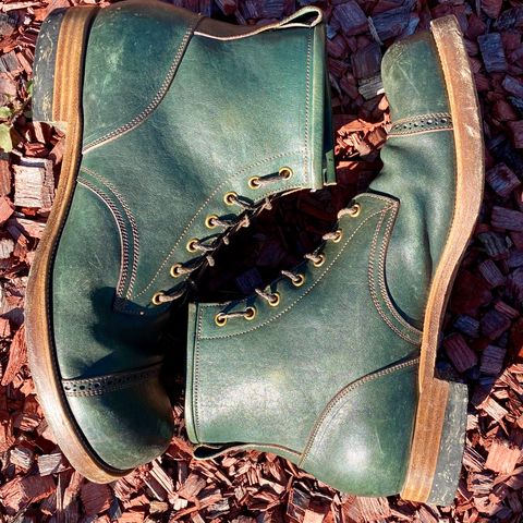 Iron Boots 5515 in Maryam Jungle Green Horsebutt