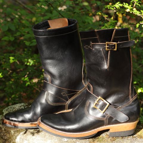 View photo of Prof Barnets Neocliffwood Boots in Maryam Black Teacore Horsebutt