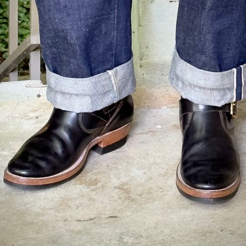 View photo of Prof Barnets Neocliffwood Boots in Maryam Black Teacore Horsebutt