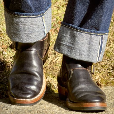 View photo of Prof Barnets Neocliffwood Boots in Maryam Black Teacore Horsebutt