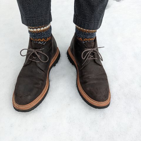 Grant Stone Chukka in C.F. Stead Earth Waxy Commander Suede