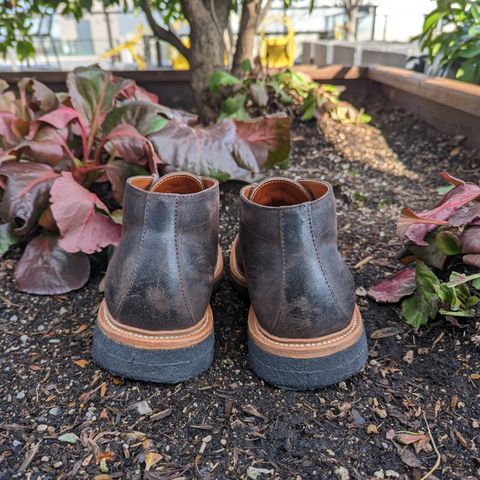 View photo of Grant Stone Chukka in C.F. Stead Earth Waxy Commander Suede