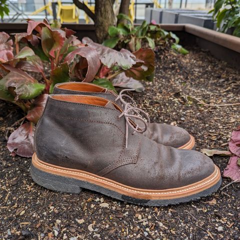 View photo of Grant Stone Chukka in C.F. Stead Earth Waxy Commander Suede